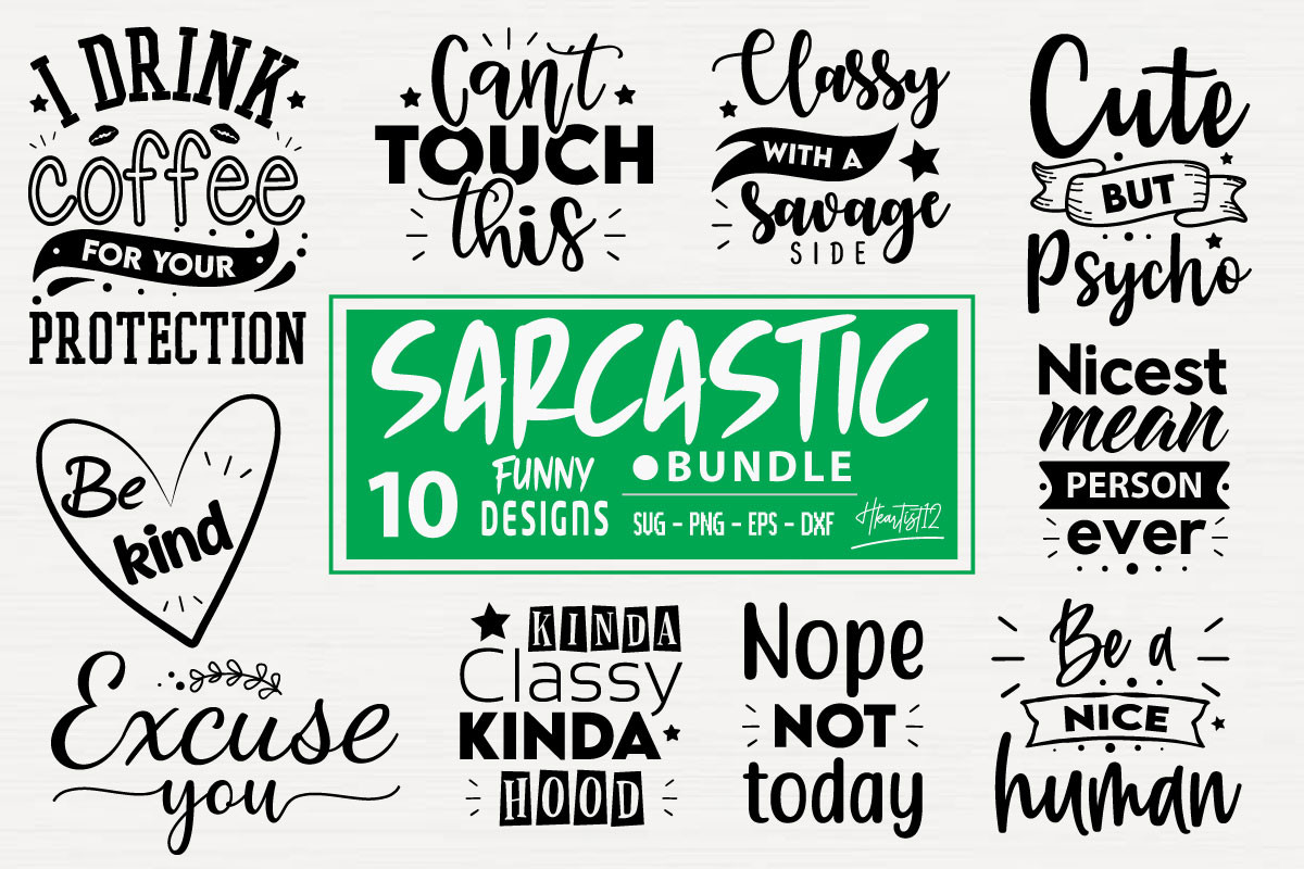 Sarcastic Funny SVG Bundle. Graphic by Hkartist12 · Creative Fabrica