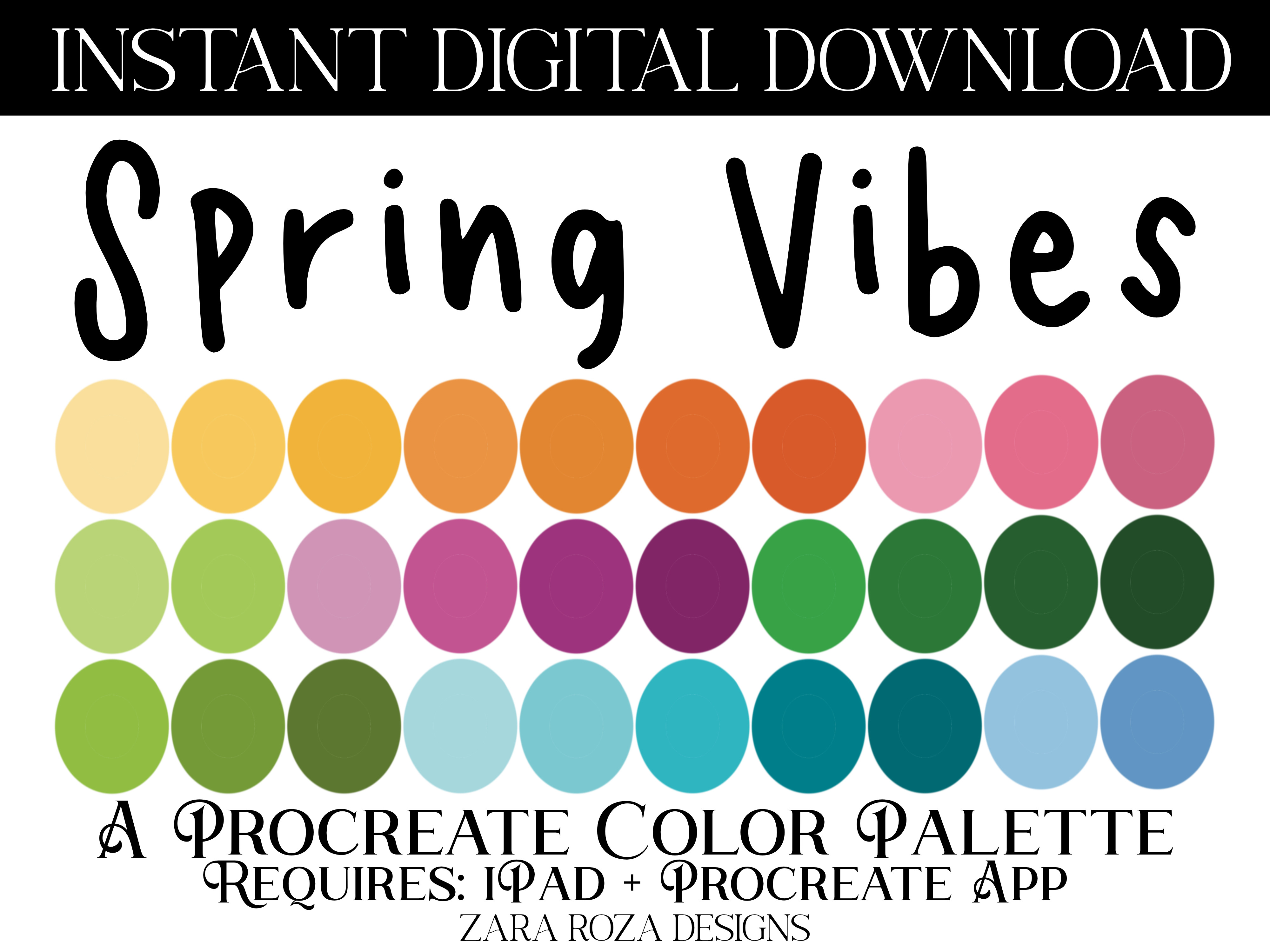 Spring Vibes Procreate Color Palette