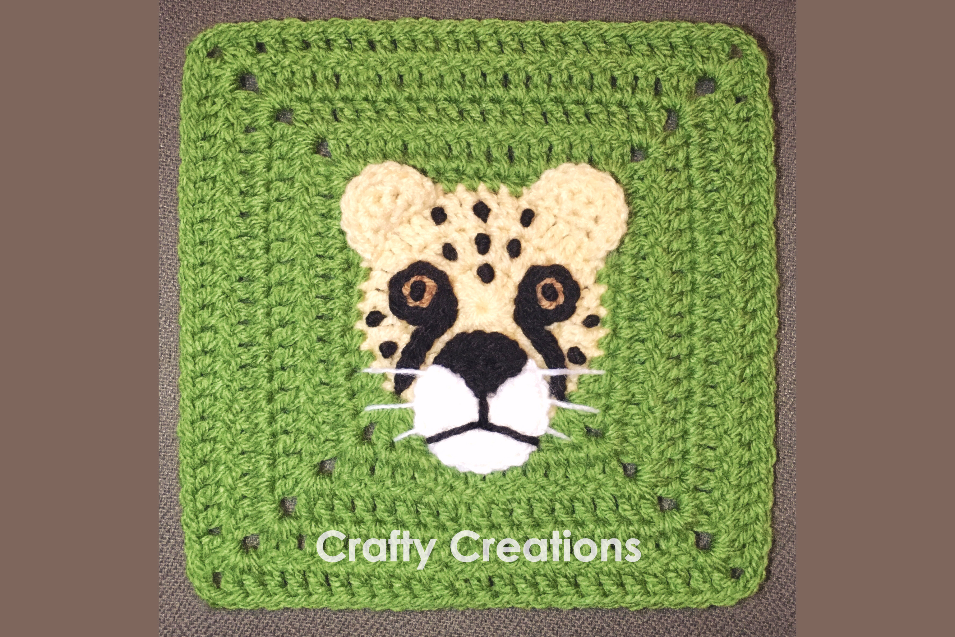 Cheetah Granny Square Crochet Pattern