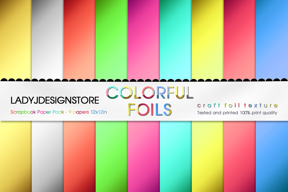 Foil Digital Metallic Paper Graphic by ladyjdesignstore · Creative Fabrica