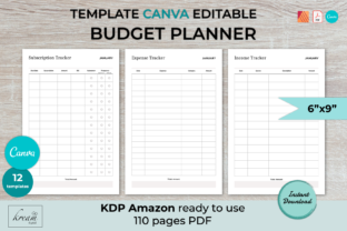 CANVA Budget Planner KDP Template Graphic by Kream Digital · Creative ...