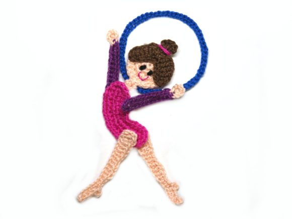 Gymnastic 5 Crochet Applique Pattern