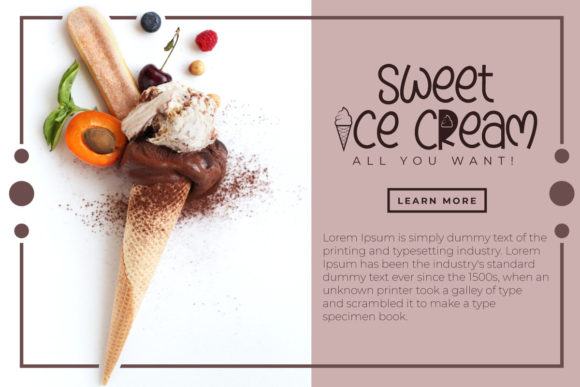 Hello Ice Cream Font PNG with transparent background - Preview 5