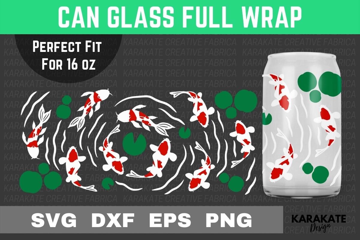 Koi, 16 Oz Can Glass Wrap SVG Graphic by KARAKATE · Creative Fabrica