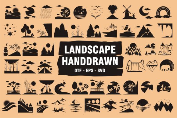 Preview of Landscape dingbat font