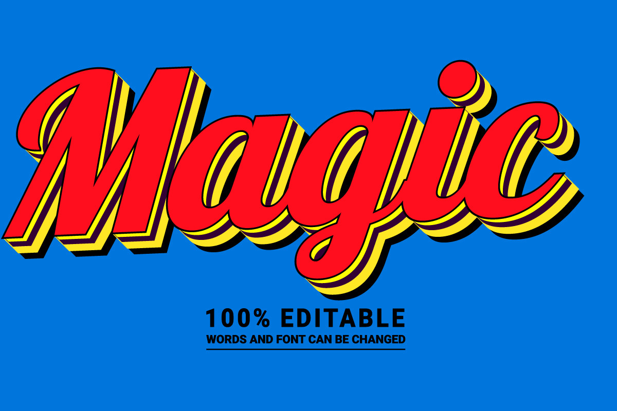 Magic Editable Text Effect Graphic by TrueVector · Creative Fabrica