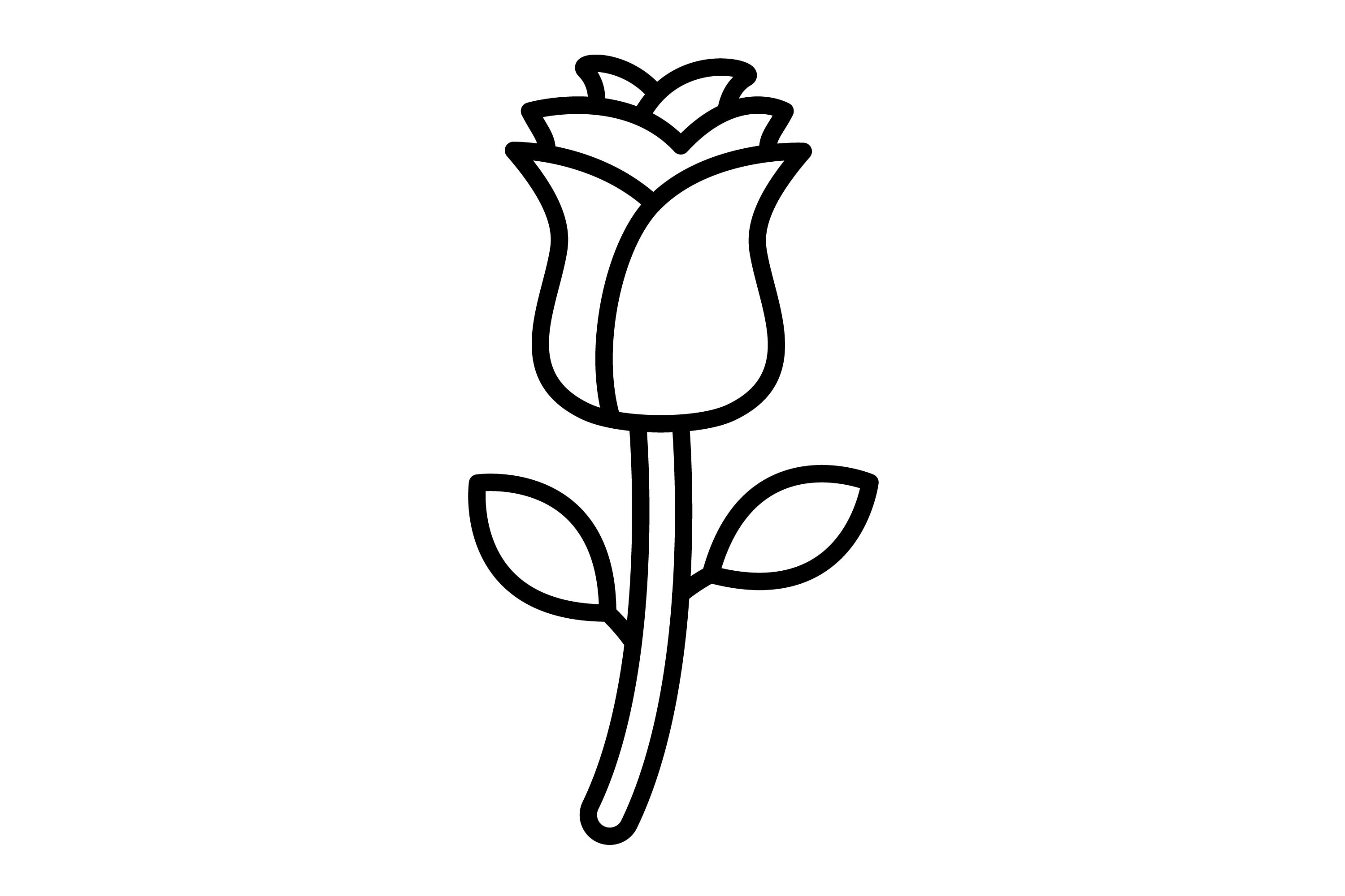 Rose Outline Icon Graphic by Maan Icons · Creative Fabrica