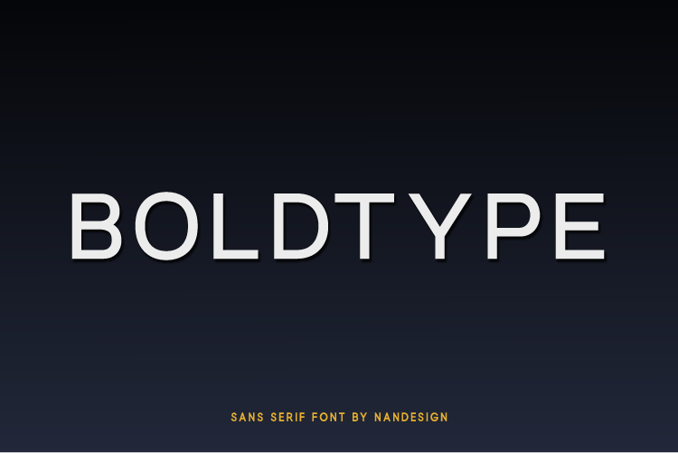 Boldtype preview, uppercase sans serif with numbers