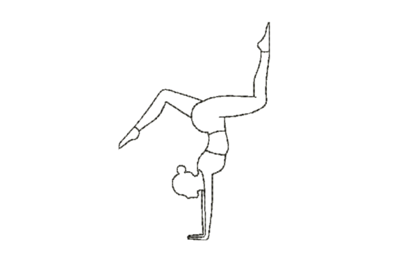 Yoga Pose in Line Art