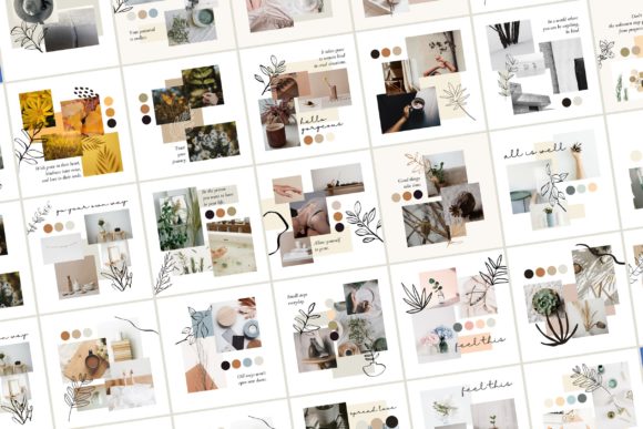 25 Moodboard Aesthetic Instagram Kit - Digital