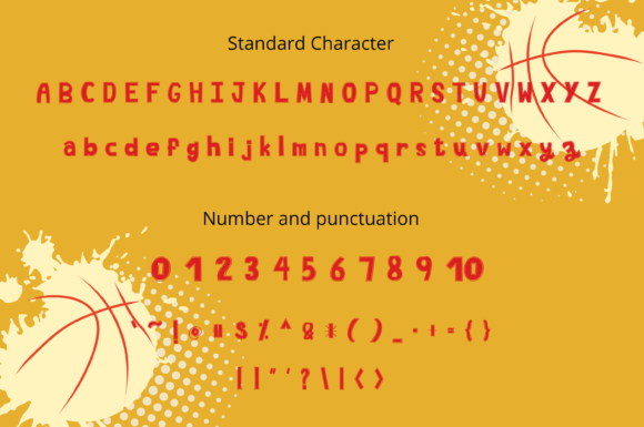 Basketball Team Font PNG with transparent background - Preview 1