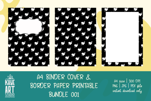 Binder Cover Border Paper Printable 001