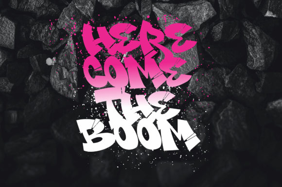 Blue Monsta Font PNG with transparent background - Preview 2