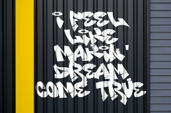 Blue Monsta Font PNG with transparent background - Preview 3