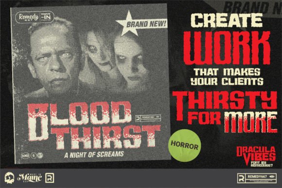 Dracula Vibes Font PNG with transparent background - Preview 1