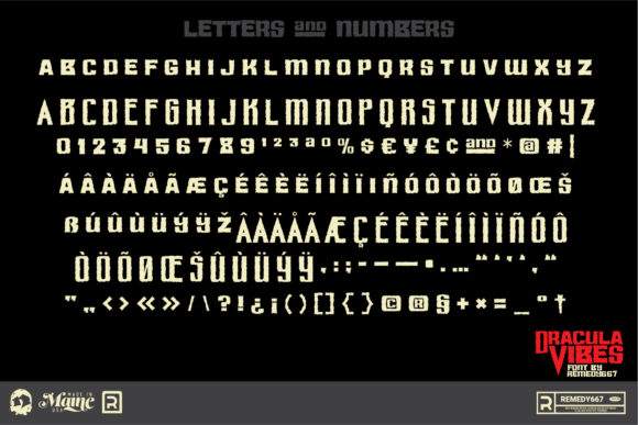 Dracula Vibes Font PNG with transparent background - Preview 4