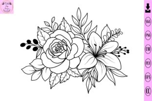 Flowers Svg Bouquet, Flower Svg, Floral Graphic by Tadashop Design ...