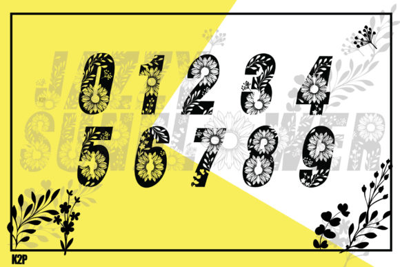 Jazzy Sunflower Font PNG with transparent background - Preview 3