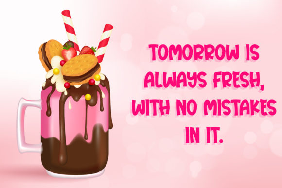 Milkshake Style Font PNG with transparent background - Preview 2