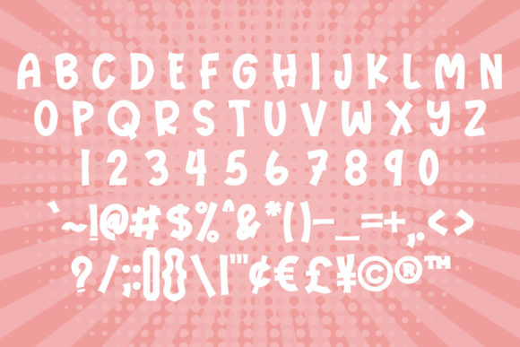 Milkshake Style Font PNG with transparent background - Preview 3