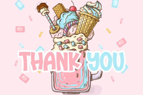Milkshake Style Font PNG with transparent background - Preview 4