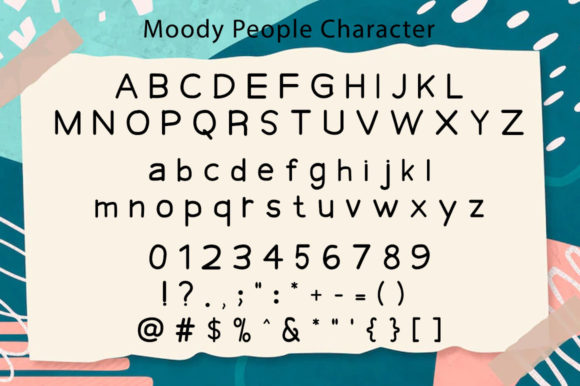 Moody People Font PNG with transparent background - Preview 4