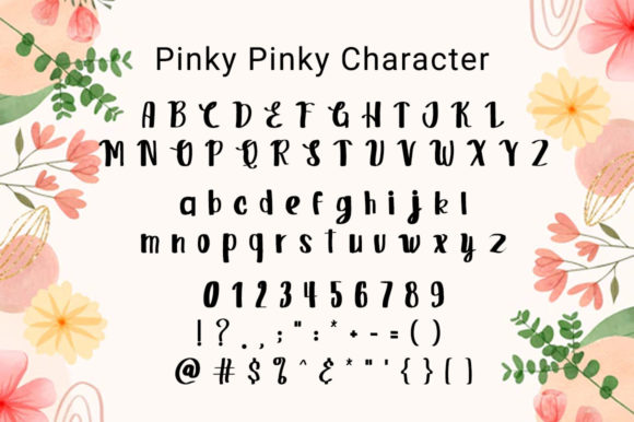 Pinky Pinky Font PNG with transparent background - Preview 4