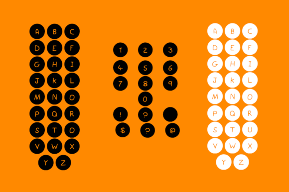 Play Shapes Circles Font PNG with transparent background - Preview 1