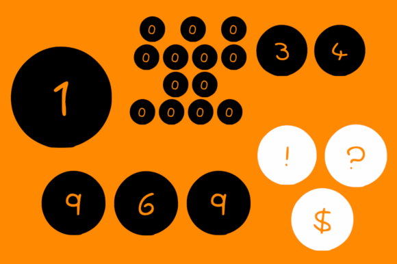 Play Shapes Circles Font PNG with transparent background - Preview 2