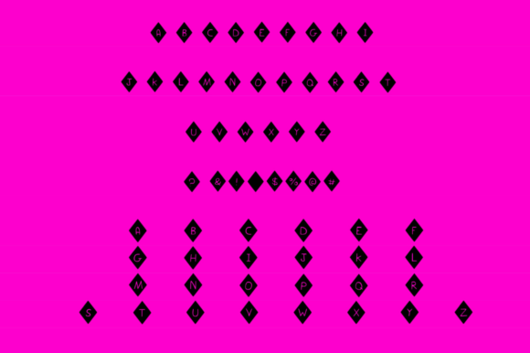Play Shapes Diamonds Font PNG with transparent background - Preview 1