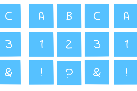 Play Shapes Squares Font PNG with transparent background - Preview 2