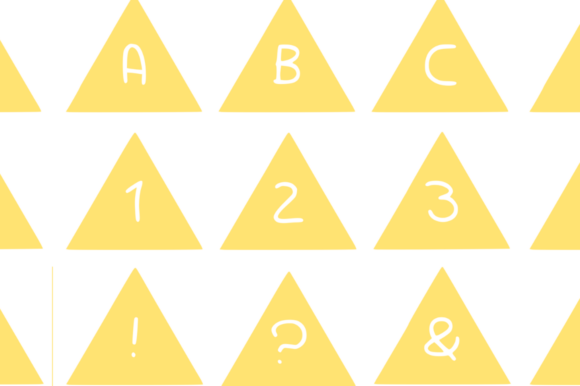Play Shapes Triangles Font PNG with transparent background - Preview 2
