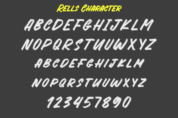 Rells Font PNG with transparent background - Preview 3