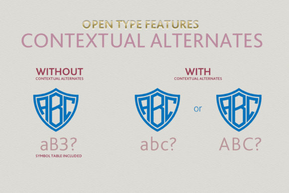 Shield Monogram Font PNG with transparent background - Preview 3