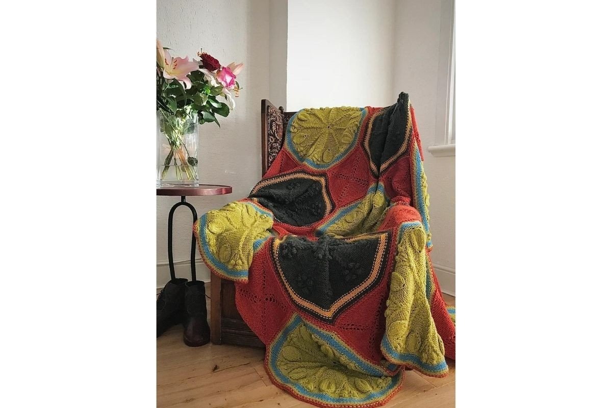 Autumn Leaves and Flowers Blanket