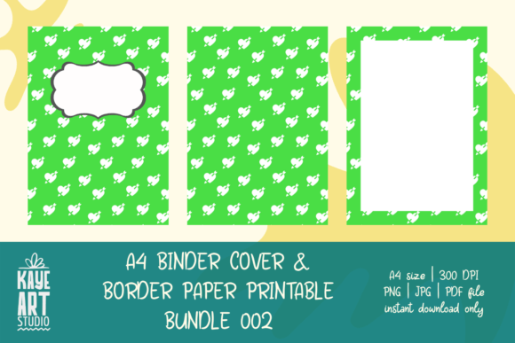 Binder Cover Border Paper Printable 002