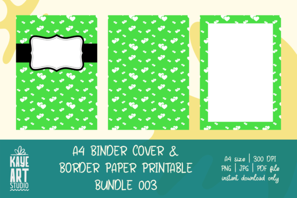 Binder Cover Border Paper Printable 003