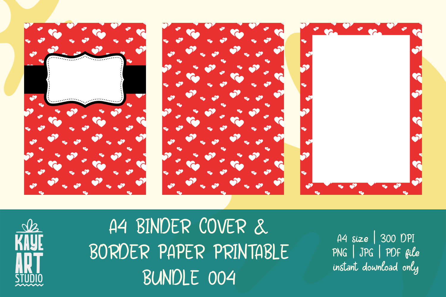 Binder Cover Border Paper Printable 004