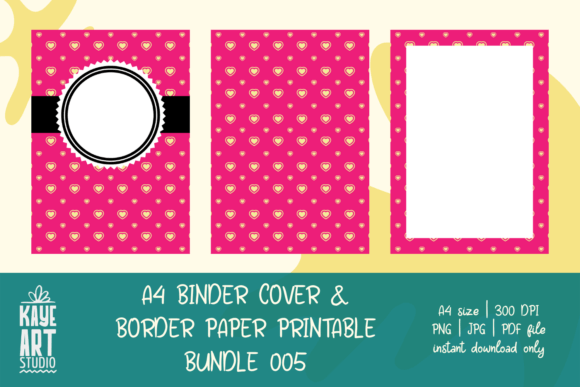 Binder Cover Border Paper Printable 005