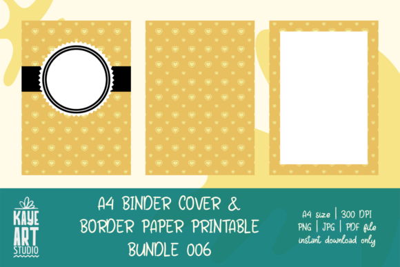 Binder Cover Border Paper Printable 006