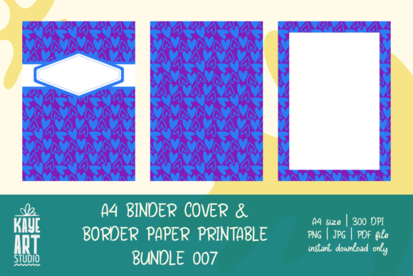 Binder Cover Border Paper Printable 007