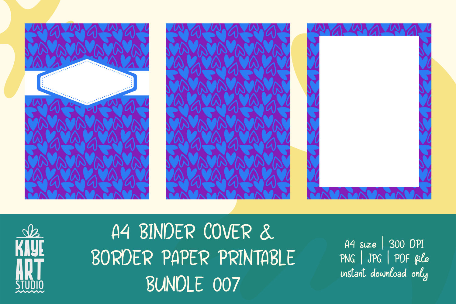 Binder Cover Border Paper Printable 007