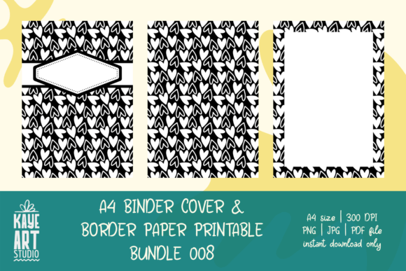 Binder Cover Border Paper Printable 008