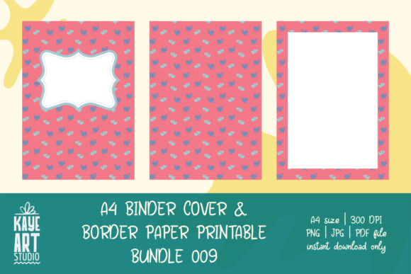 Binder Cover Border Paper Printable 009