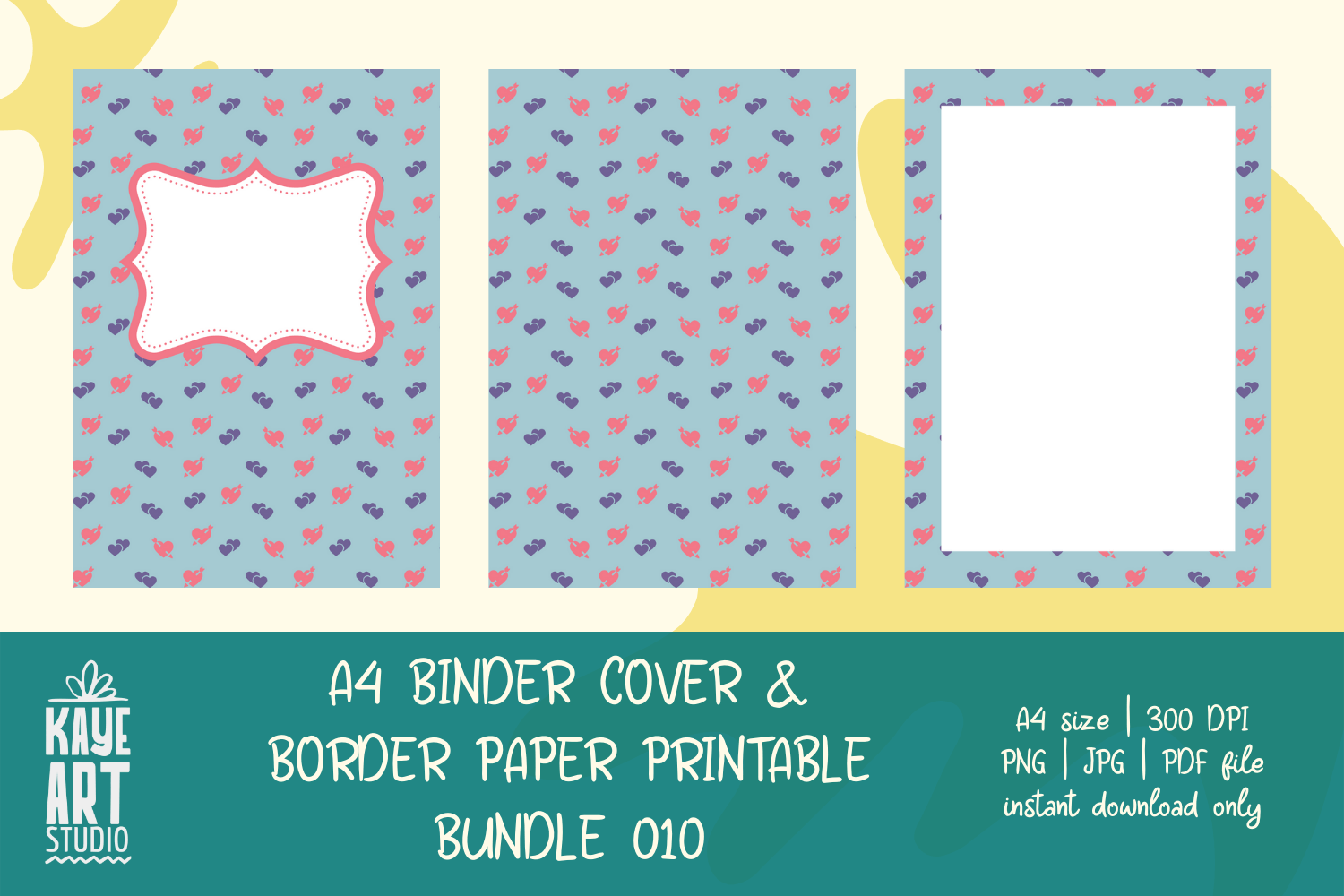 Binder Cover Border Paper Printable 010