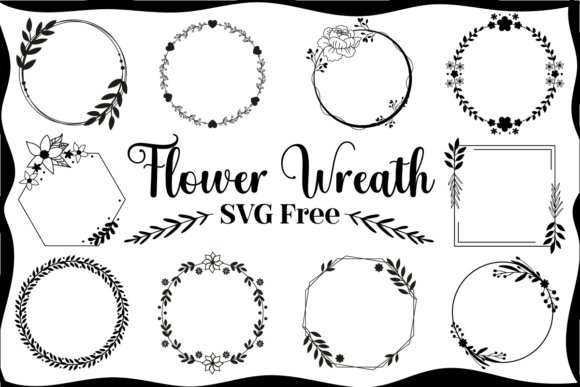 Flower Wreath SVG Free