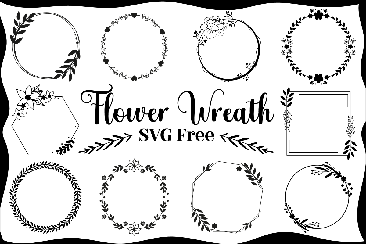 Flower Wreath SVG Free