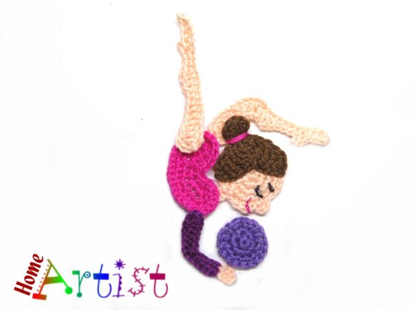 Gymnastic 7 Crochet Applique Pattern