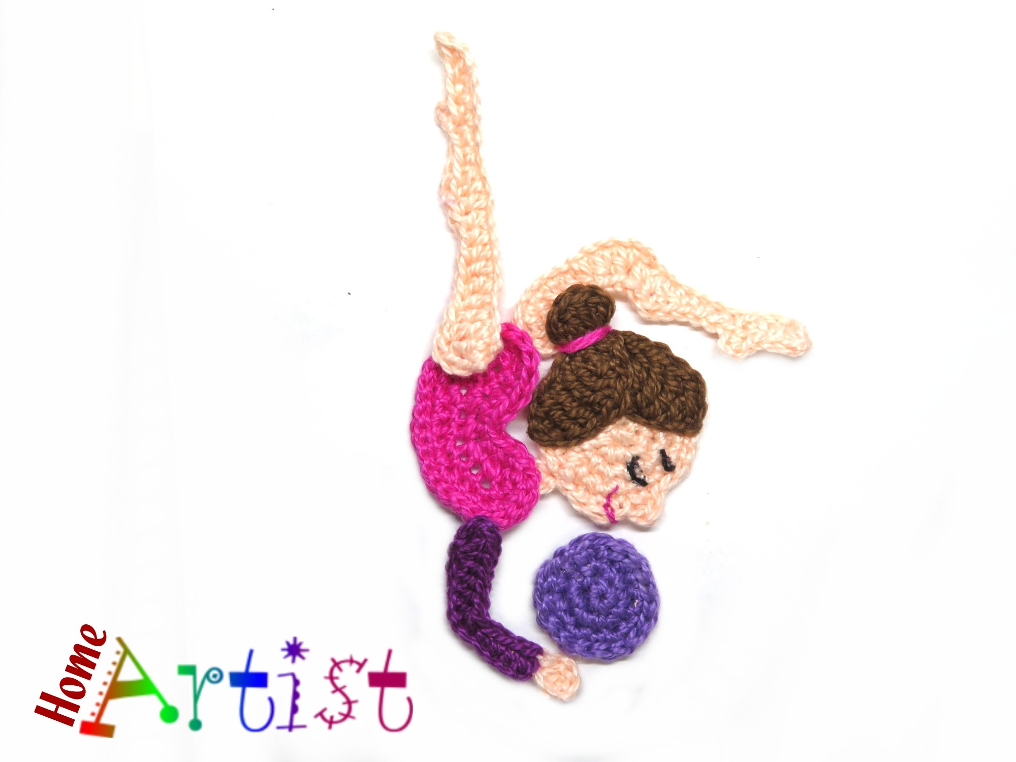 Gymnastic 7 Crochet Applique Pattern