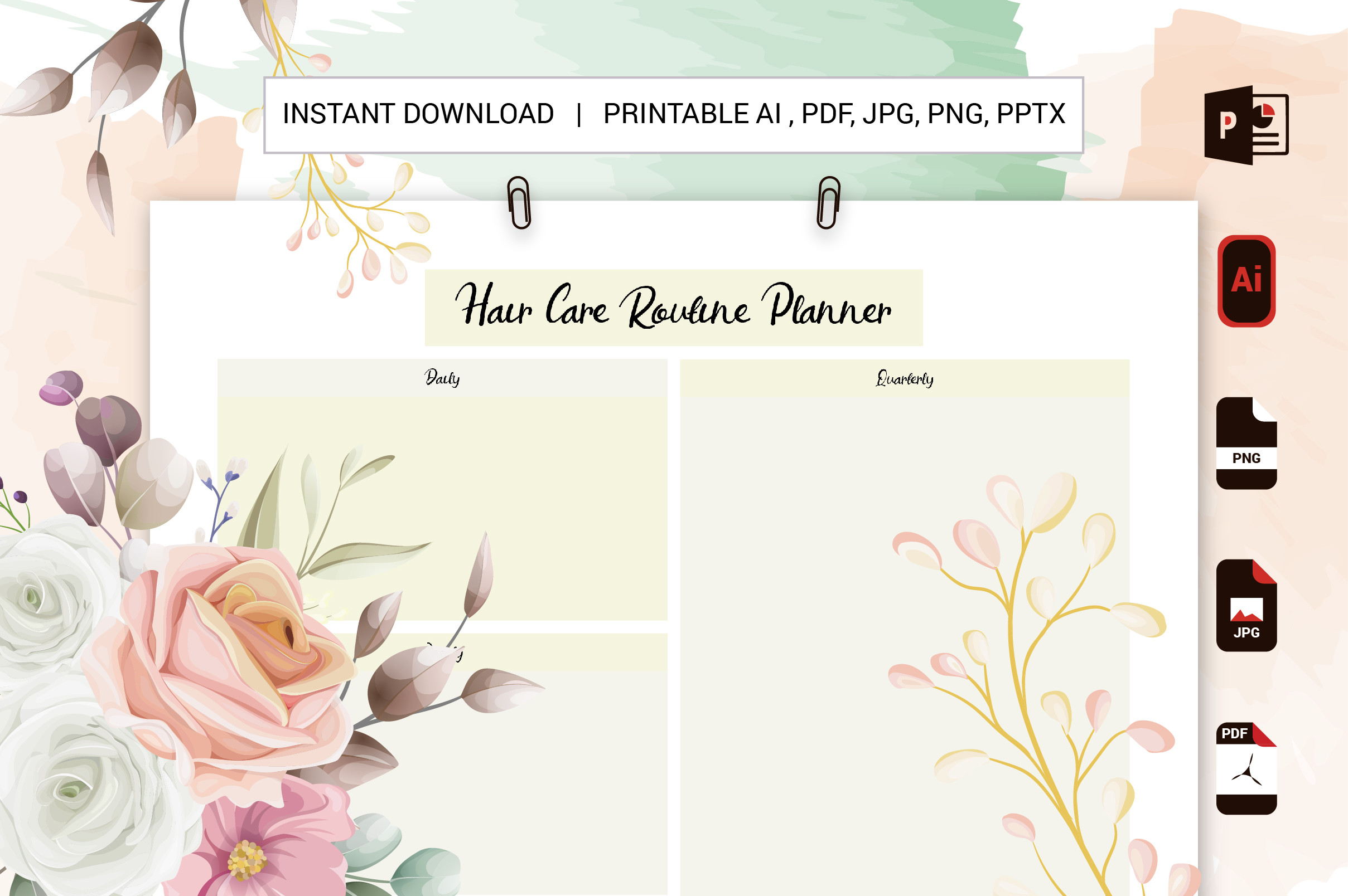 Hair Care Routine Planner Kdp Interior Graphic by Graphic_hero ...